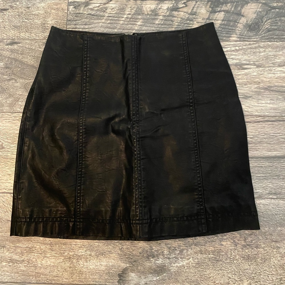 Free People leather mini skirt in size 4